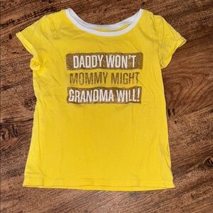 The Children's Place Yellow Short Sleeve Tee with Fun Slogan